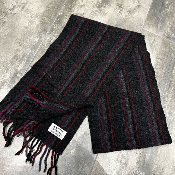 Vintage Elgin 100% lambswool made in Scotland men’s scarf - Picture 1 of 6